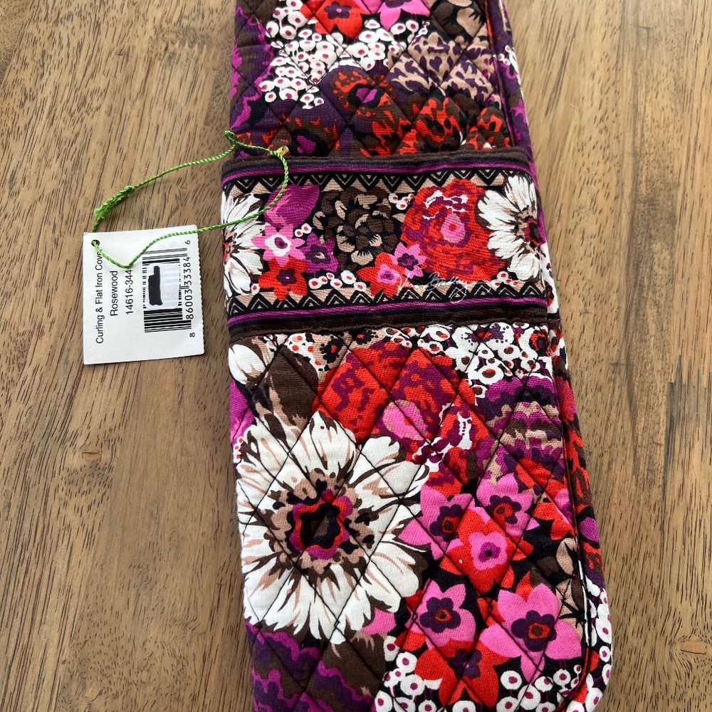 Vera Bradley Rosewood Curling & Flat Iron Cover Holder Case NWT